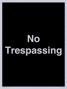 No Trespassing
